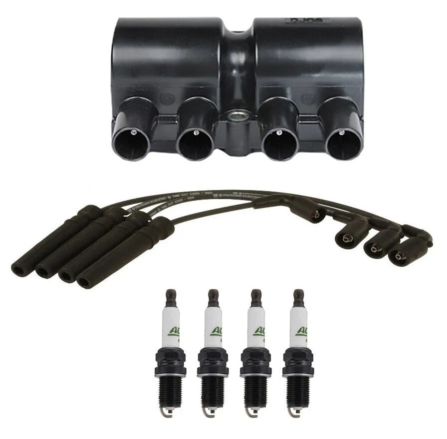 Ignition Wires Coil & 4 Spark Plugs Kit for Chevrolet Aveo5 (2004–2011)