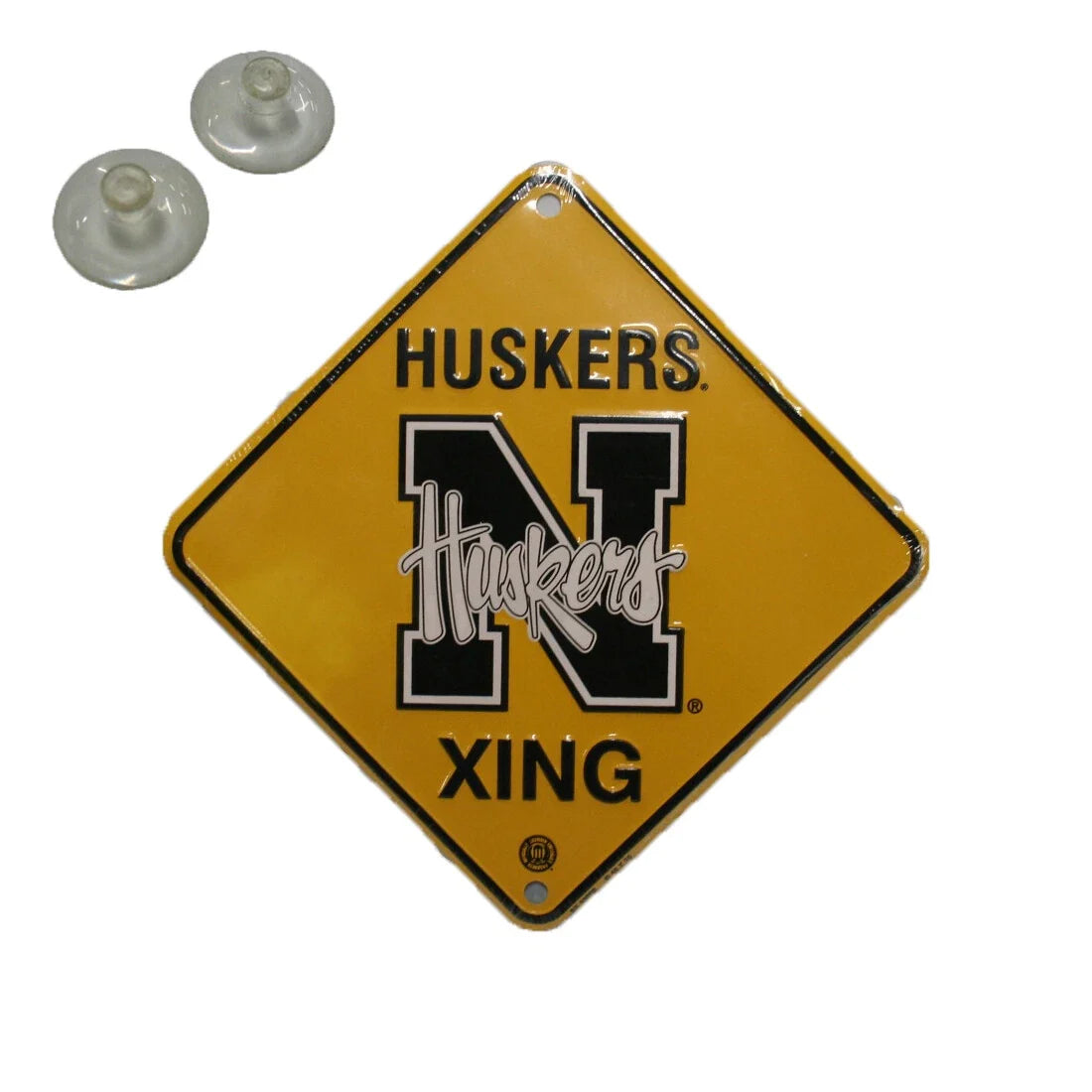 Nebraska Cornhuskers Crossing Sign 6"x6" for University Decor