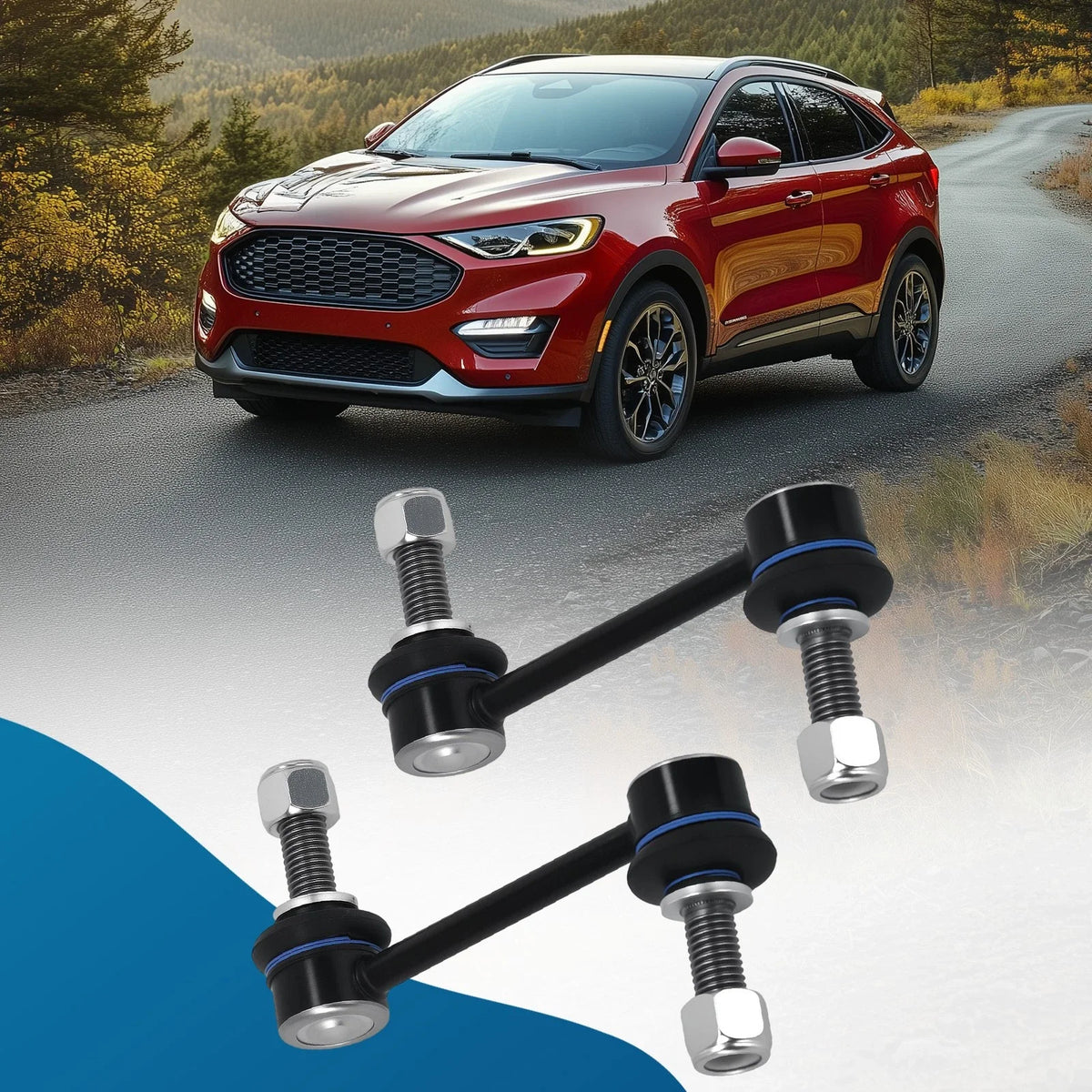 Set of 2 Front Sway Bar Links for 2007-2015 Ford Edge MKX