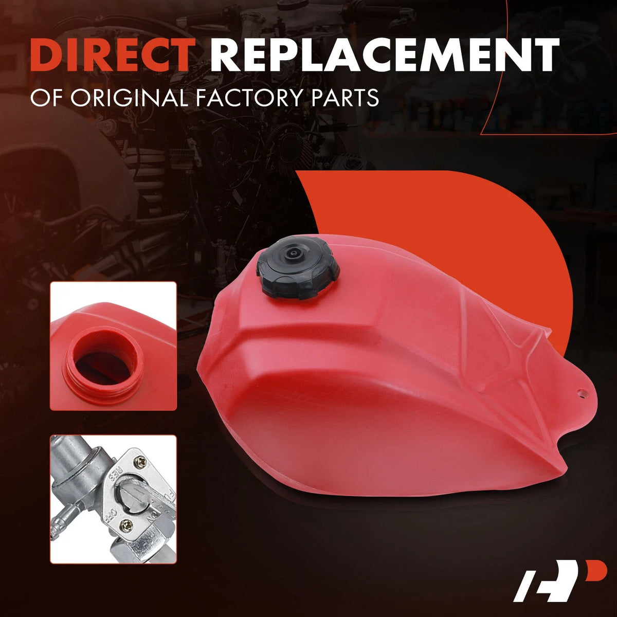 Red Fuel Tank Petcock & Cap for Honda ATC250SX 1985-1987