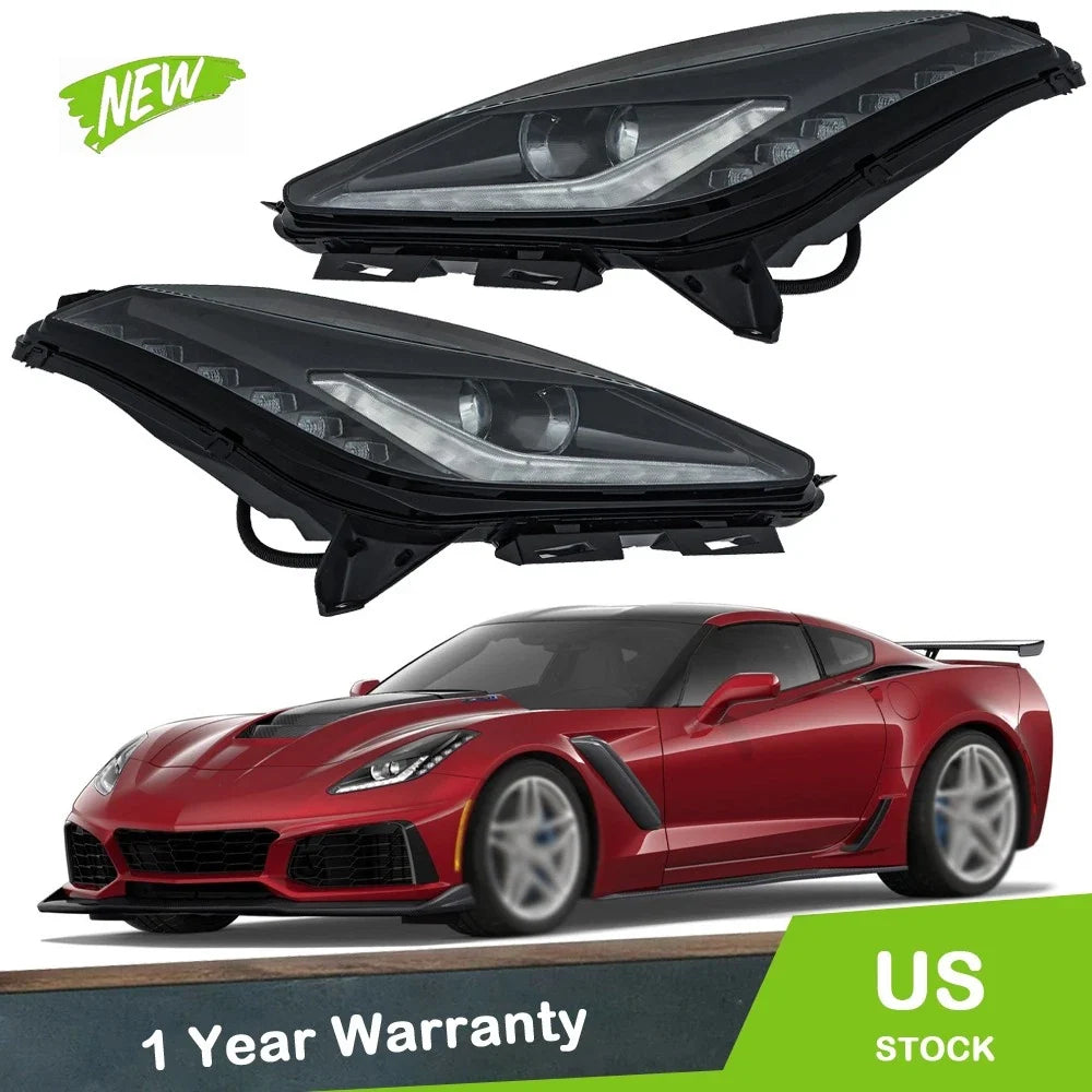 HID/Xenon Headlight Pair for 2014-2019 Chevrolet Corvette Left and Right
