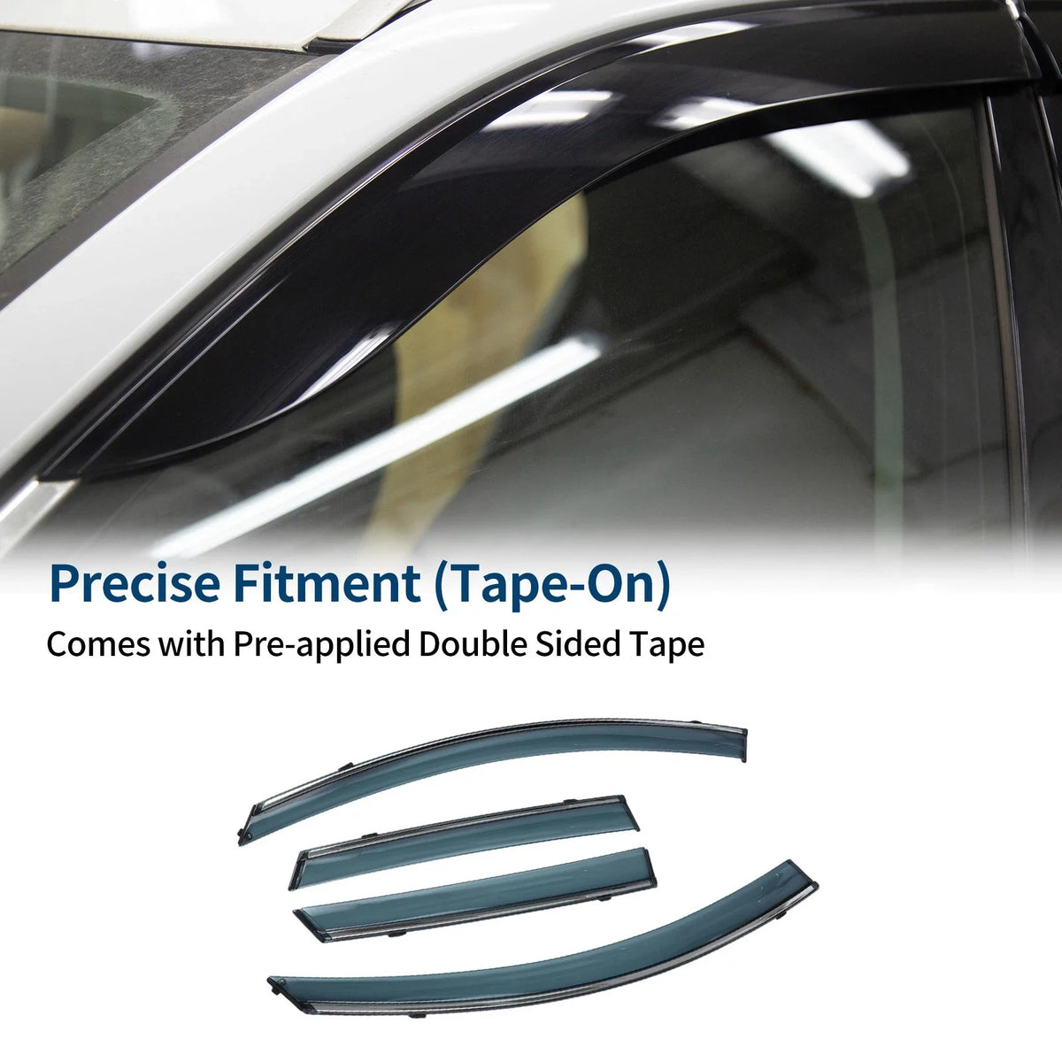 Set of 4 Window Deflectors for Mazda 3 Hatchback (2010–2013)