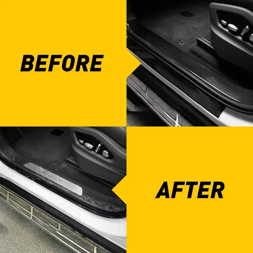 Carbon Fiber Vinyl Door Sill Scuff Plate Cover for EXV