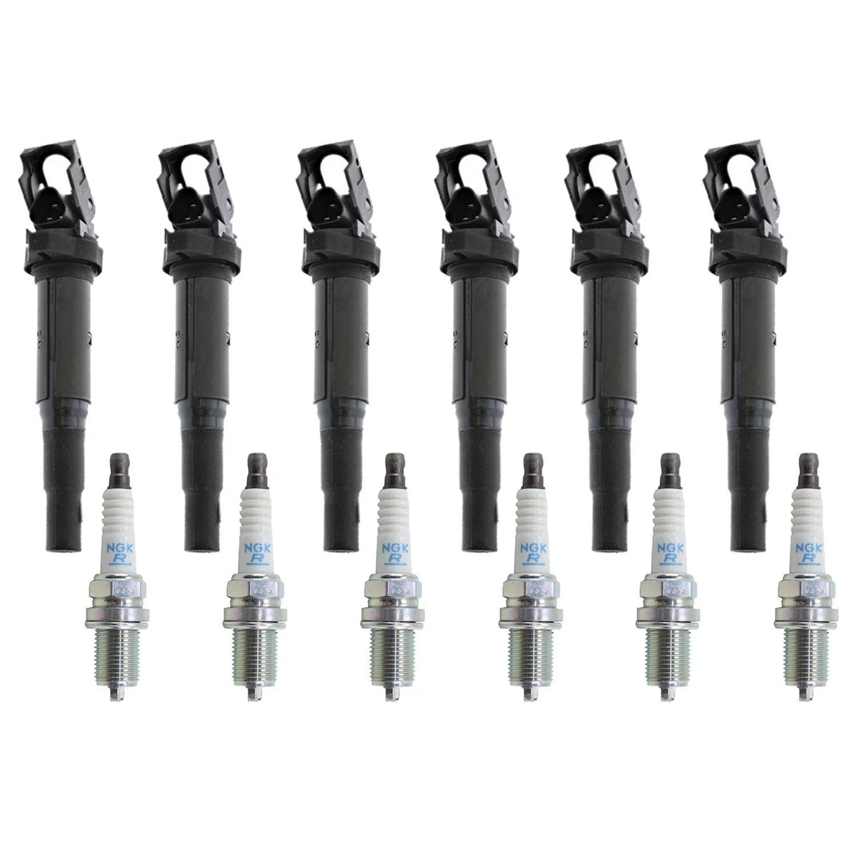 Set of 6 Ignition Coils & NGK Spark Plugs for BMW E46 E39 E83 E53 E85