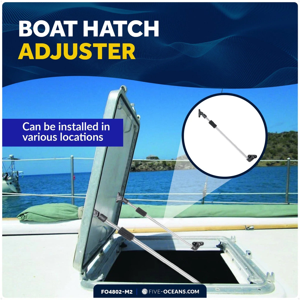 2-Pack Boat Hatch Lid Support Window Adjuster 10-1/4" to 16-15/16"