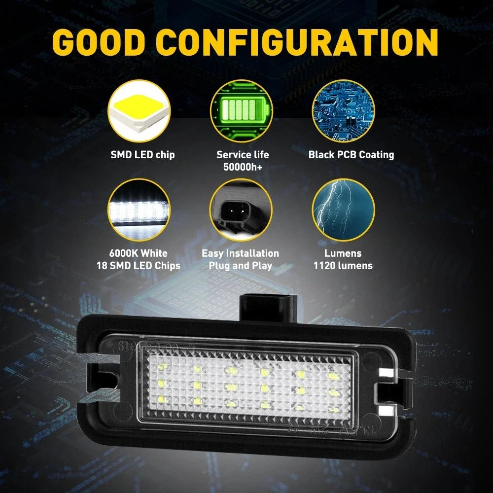 License Plate LED Lights for Mustang (2015-2021) - White