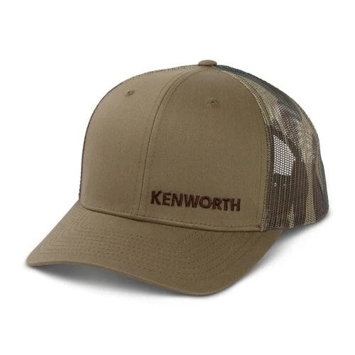 Camo Printed Mesh Snapback Hat for Kenworth Trucks (Fits All Models)