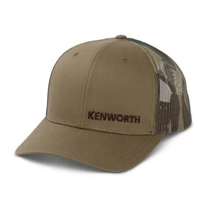 Camo Printed Mesh Snapback Hat for Kenworth Trucks (Fits All Models)