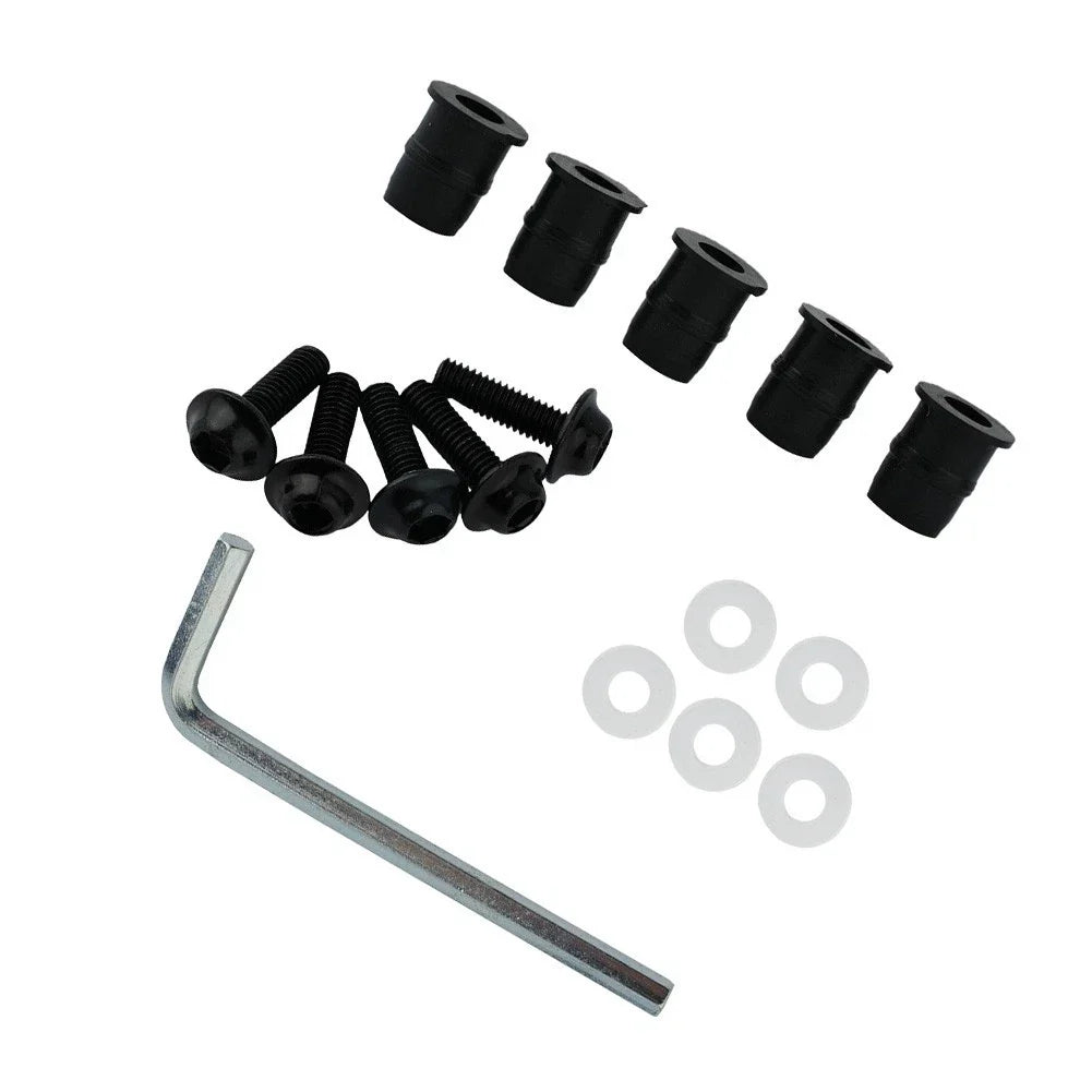 Aluminum Screw Kit for Windshield Accessory - CNC, Black Finish