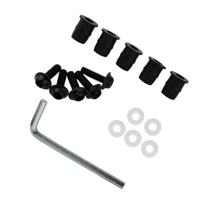 Aluminum Screw Kit for Windshield Accessory - CNC, Black Finish