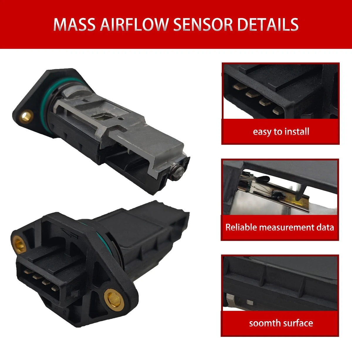 Mass Air Flow Sensor for Hyundai Accent, Kia Spectra (2000–2006) 0K01113210A