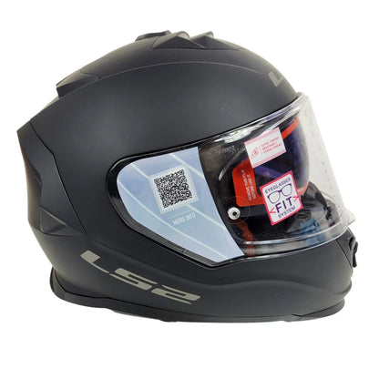 Full Face Motorcycle Helmet - Assault, XS Size in Matte Black for LS2
