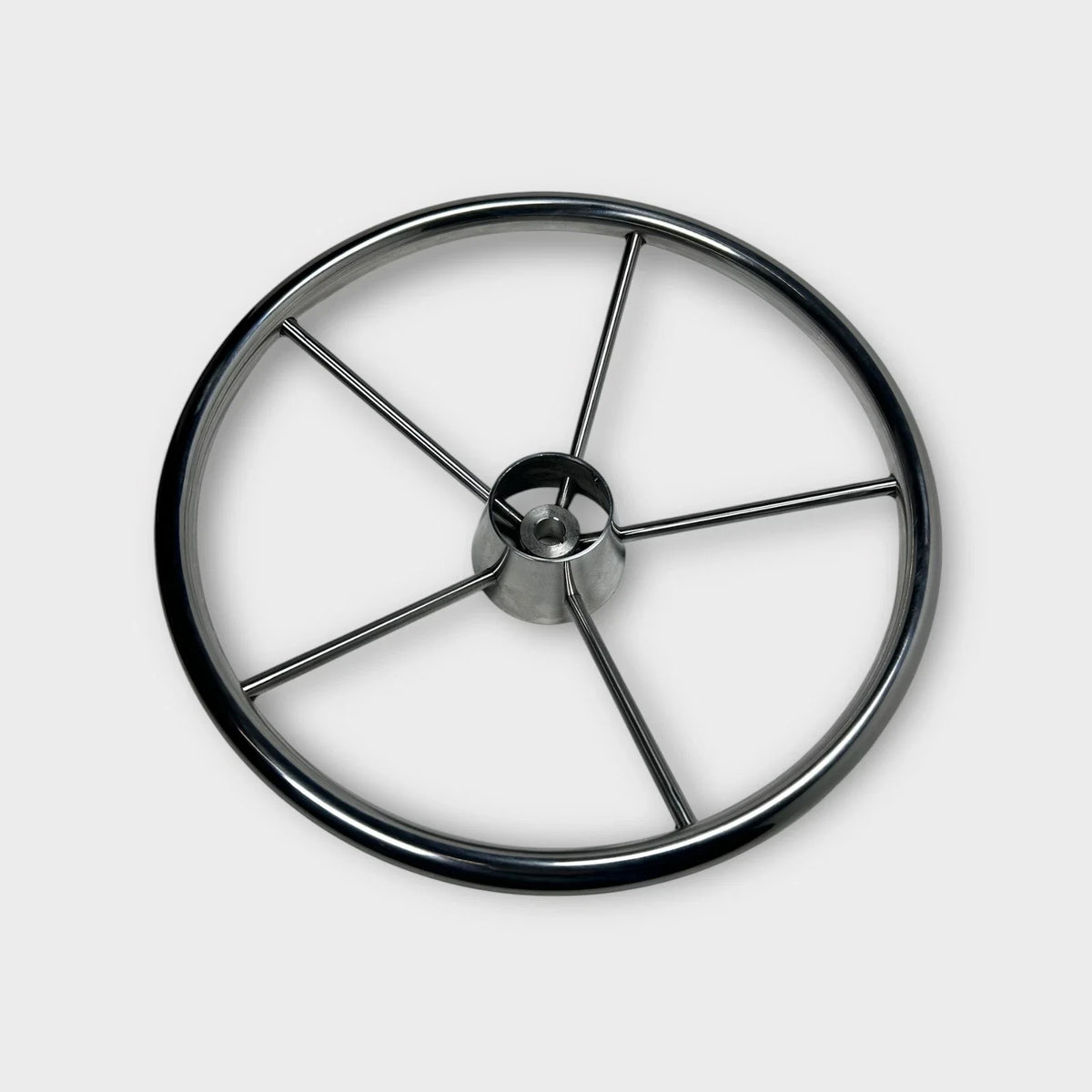 Stainless Steel 5 Spoke Boat Steering Wheel for Acouto (15.5")