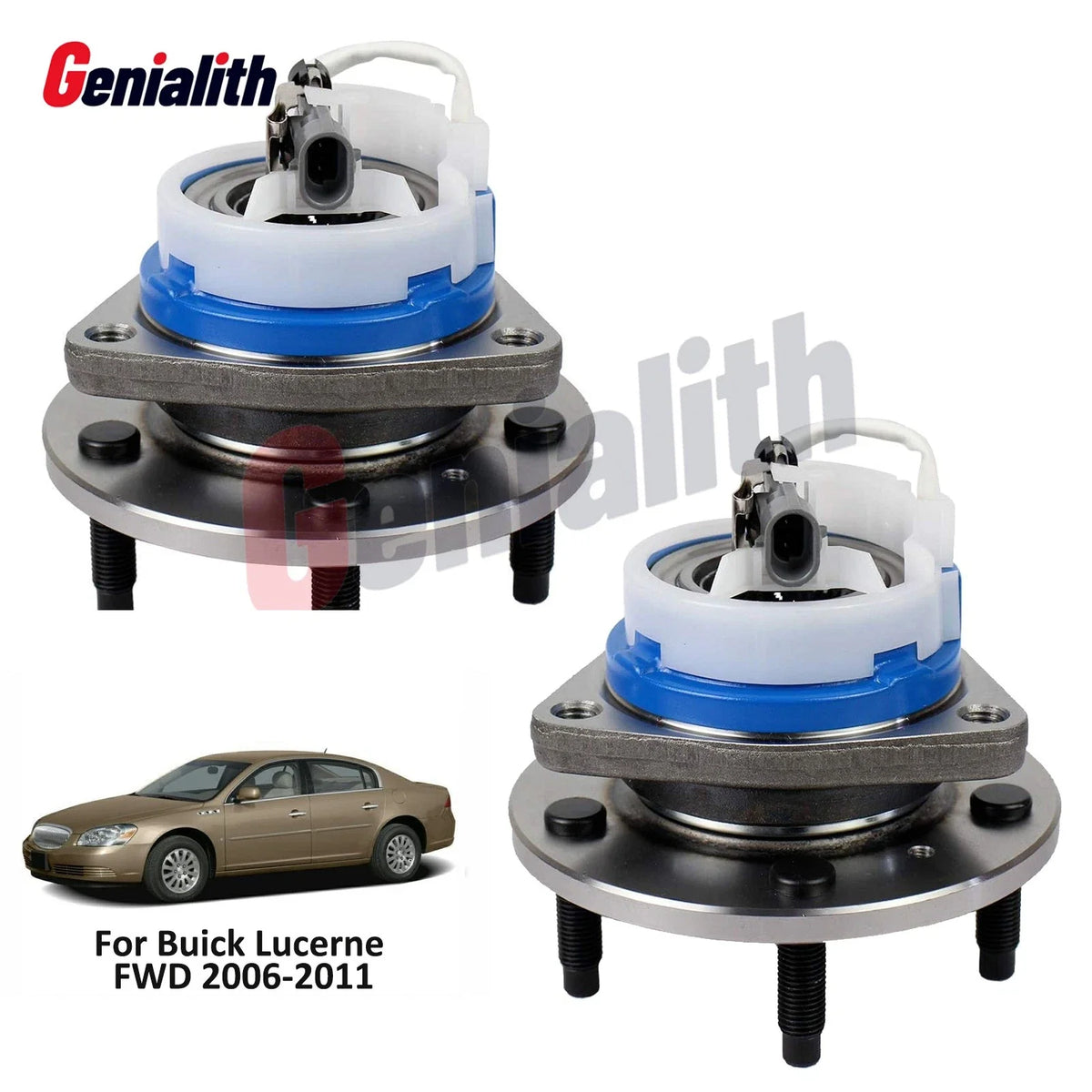 Front Wheel Hub Bearing Assembly Set for Lucerne 2006-2011 Buick