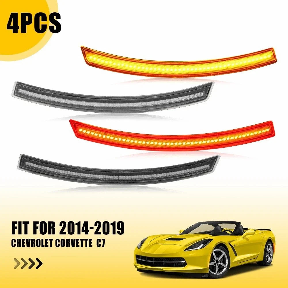 Set of 4 LED Side Marker Lights for Chevrolet Corvette C7 (2014–2019)