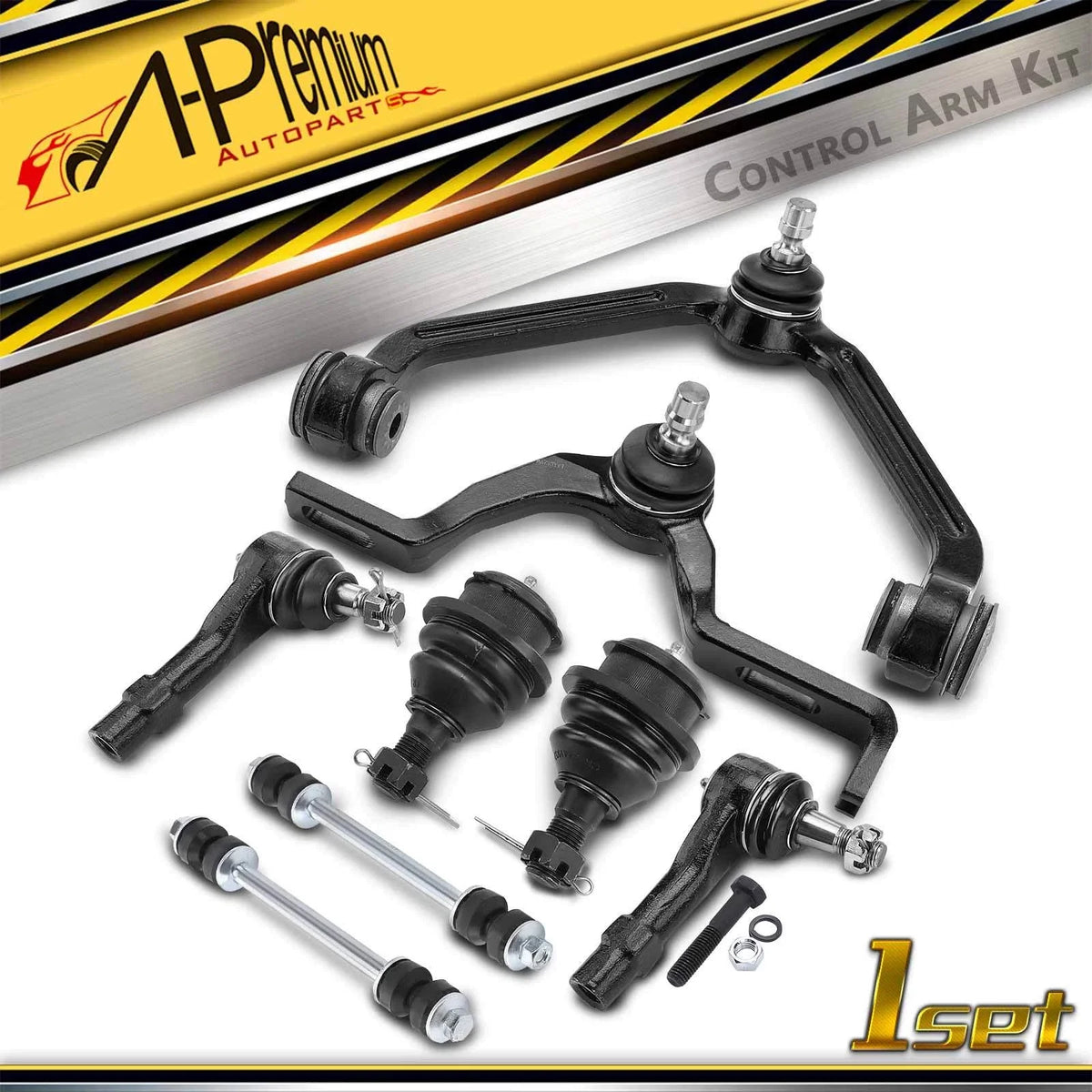 Set of 8 Front Control Arm Sway Bar Tie Rods for Ford Explorer (1998–2001)