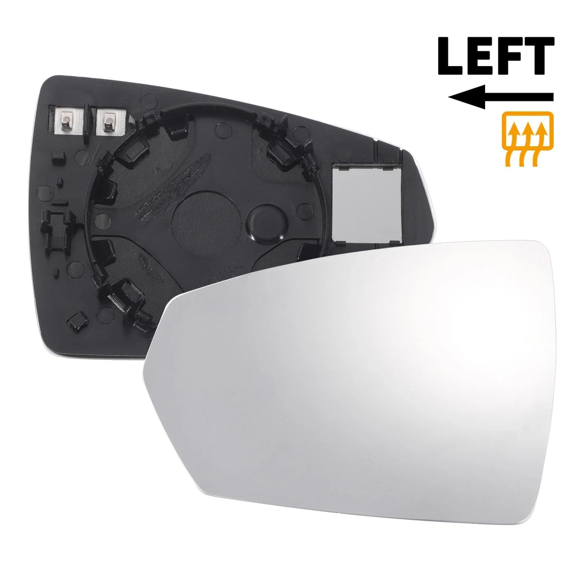 Left Side Heated White Mirror Glass for Audi A1 (2018–2023)