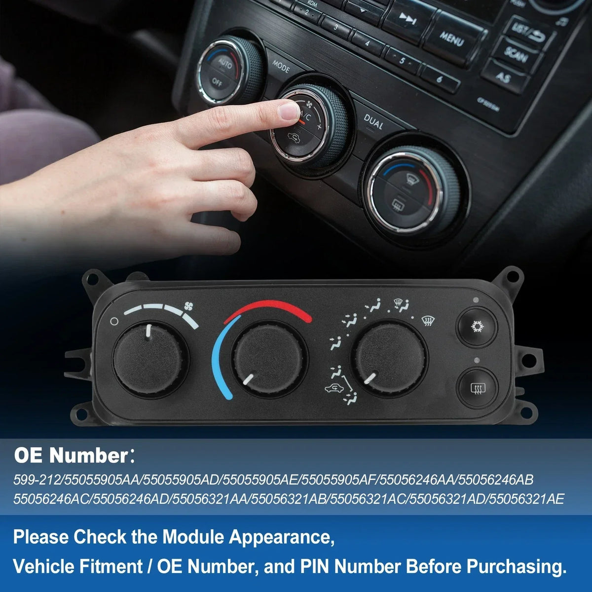 A/C Heater Climate Control Module for Ram 1500 2500 3500 (2002-2005)