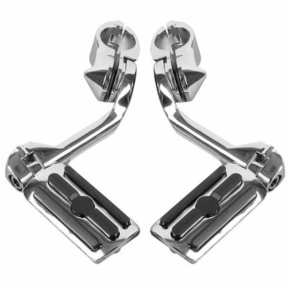 Highway Foot Pegs Mount Kit 1.25" Long Angled Adjustable for Harley
