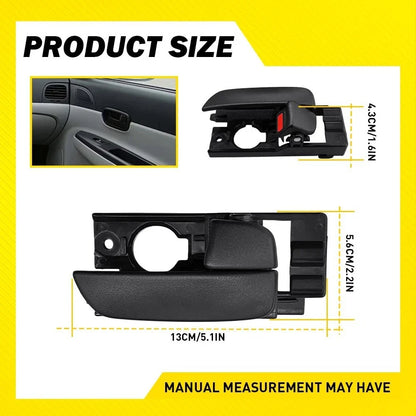 Front R+L Door Handle Black for Hyundai Accent (2007–2011)