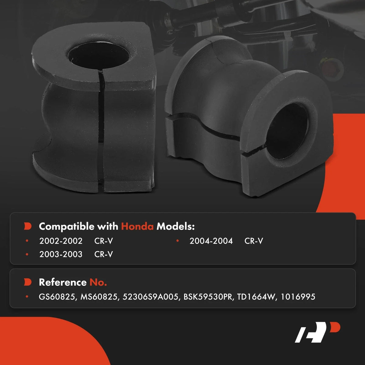 Rear Sway Bar Bushing Set - 2 Pieces for Honda CR-V 2002-2004