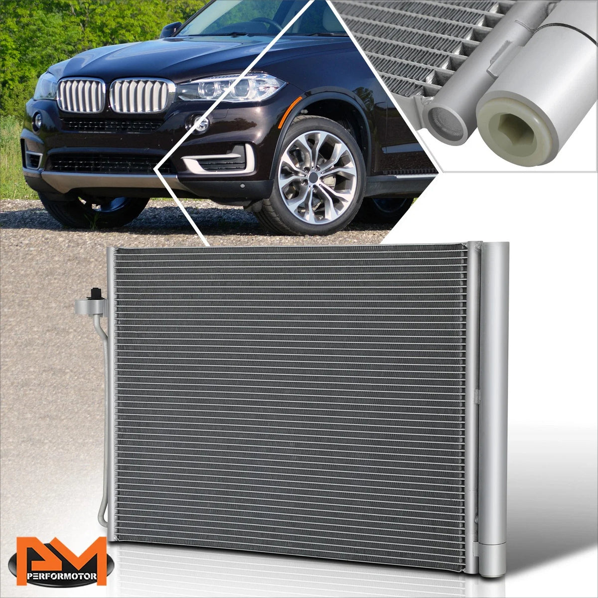 Replacement A/C Condenser Aluminum Core for BMW X5 X6 2007-2019