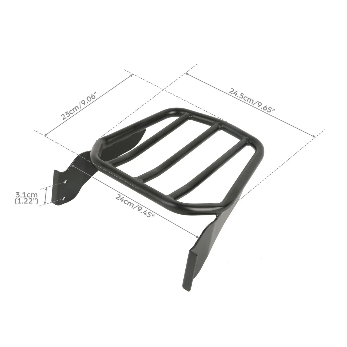 Black Tapered Sport Luggage Rack for Harley Softail Fat Boy (2007–2017)
