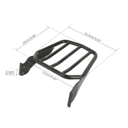 Black Tapered Sport Luggage Rack for Harley Softail Fat Boy (2007–2017)