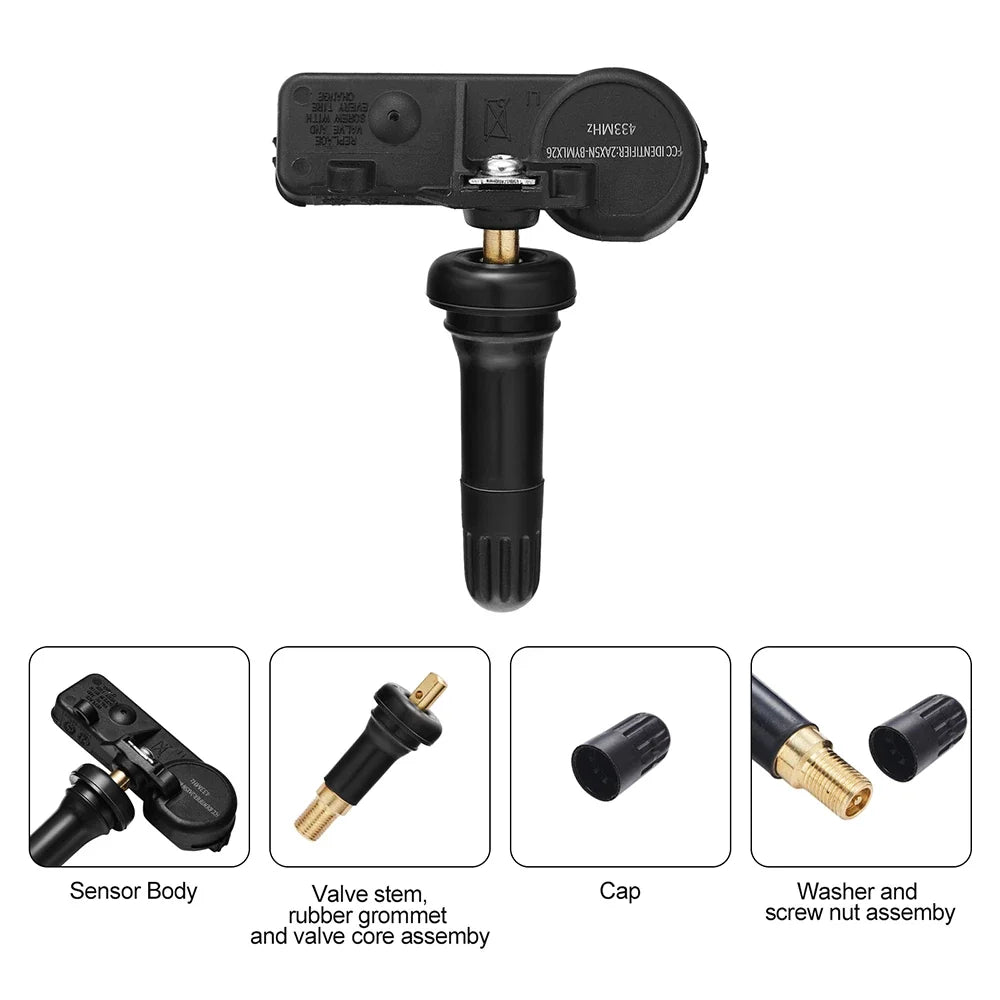 Set of 4 TPMS Tire Pressure Sensors for Dodge Durango (2011–2015) 56029398AB