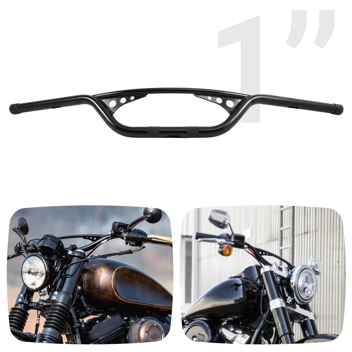 1" Drag Z-Bar Pullback Handlebar for Harley Sportster XL883 1200