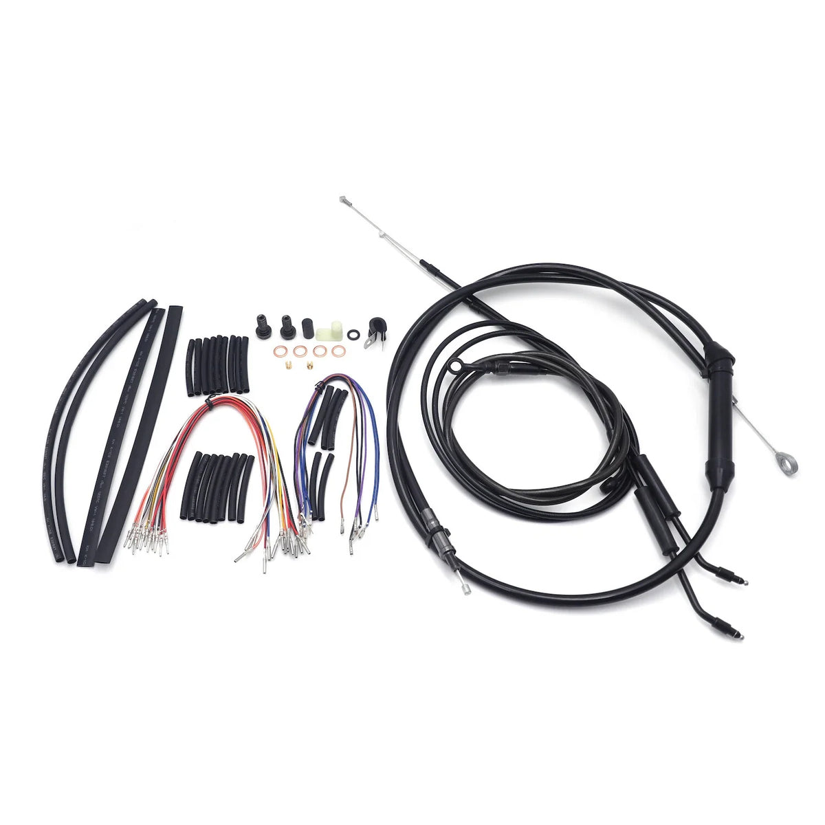 Extended Line/Cable Kit for 12" Handlebars - Fits Harley Dyna 1996–2006