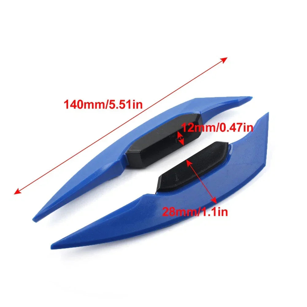 Black Fairing Winglets Air Wings Side Spoilers - Universal Pair