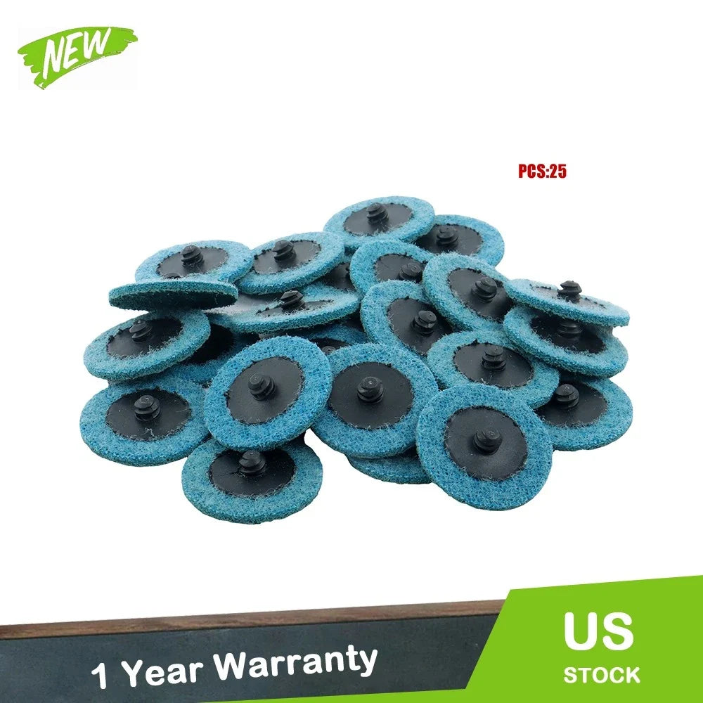 2 Inch Fine Prep Pad Surface Conditioning Discs - 25 Pack Quick Change