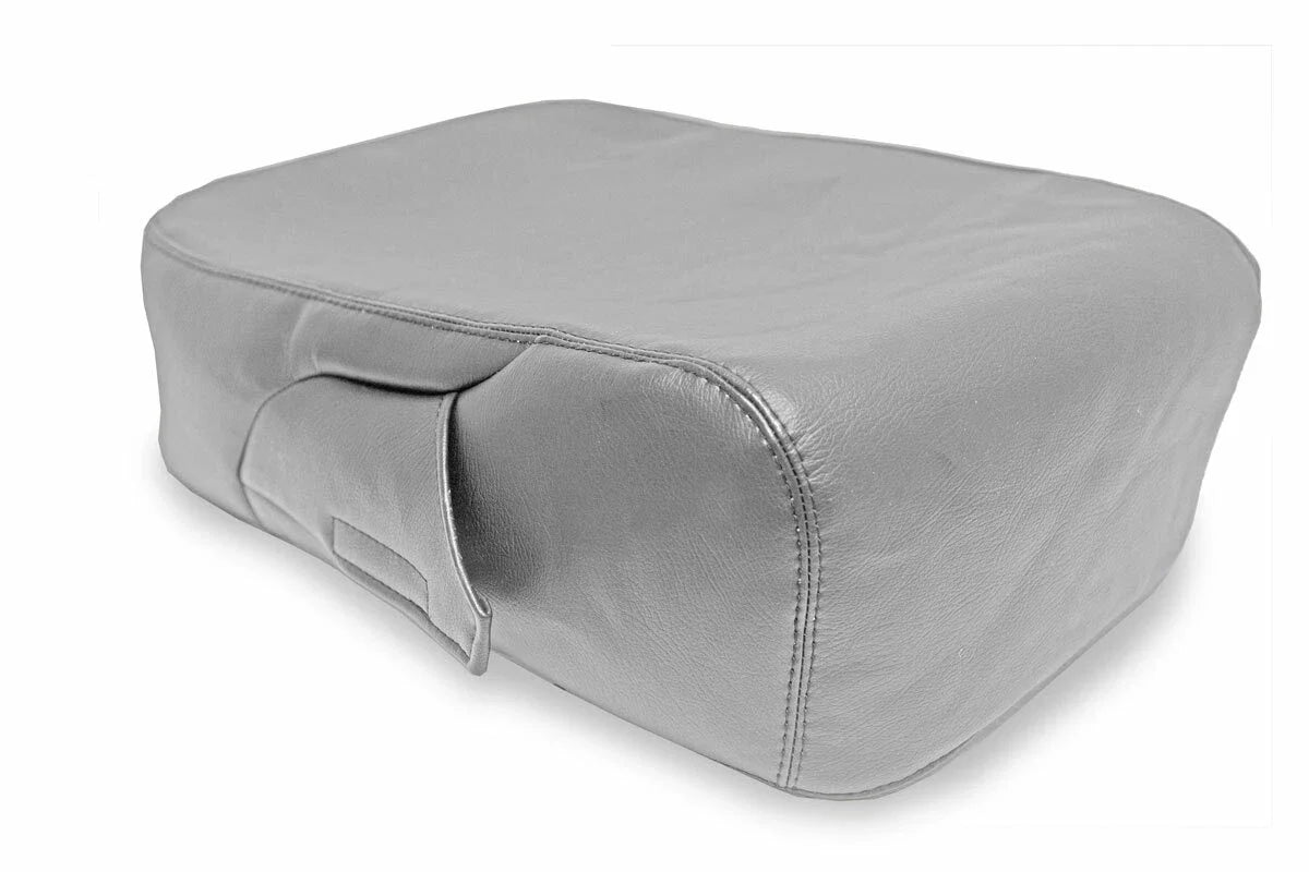 Console Lid Jump Seat Cover for Chevrolet Silverado (2007–2013) Gray PVC Leather