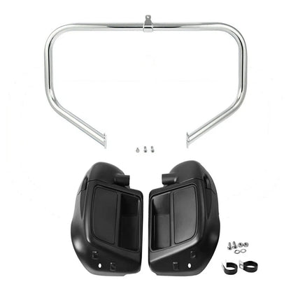 Engine Guard Bar Matte Black Lower Vented Fairings for Harley Touring 2014-2024