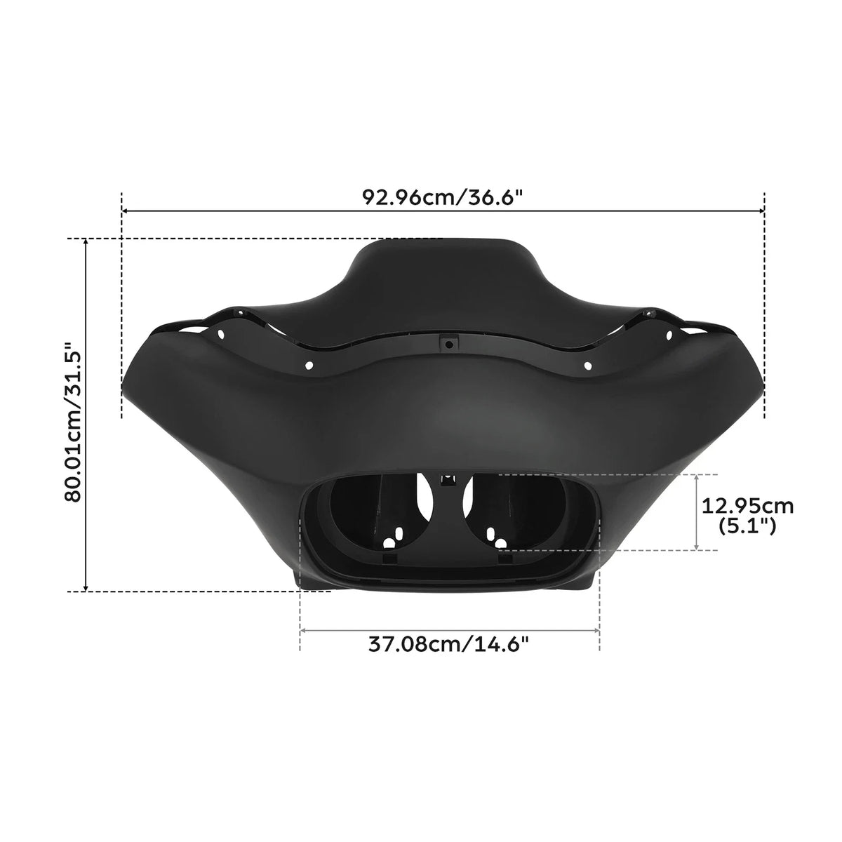 LED Headlight - Matt Black Inner Outer Fairing for Harley FLTR 1998-2013