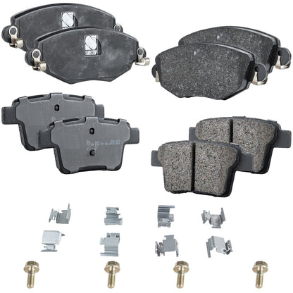Set of 4 NAO Brake Pads for Jaguar X-Type (2005–2008)