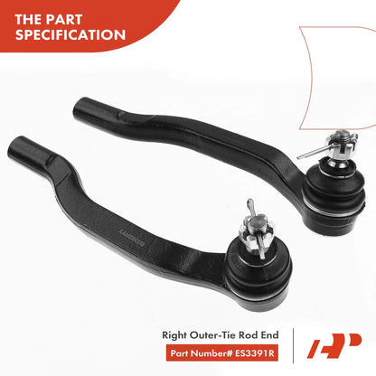 4-Piece Front Upper Control Arm Tie Rod Ends for Honda Accord 1994-1997