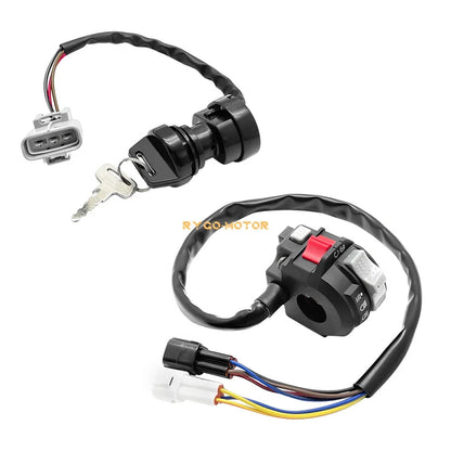 Start Stop and Ignition Key Switch for Yamaha Kodiak 450 2018-2023