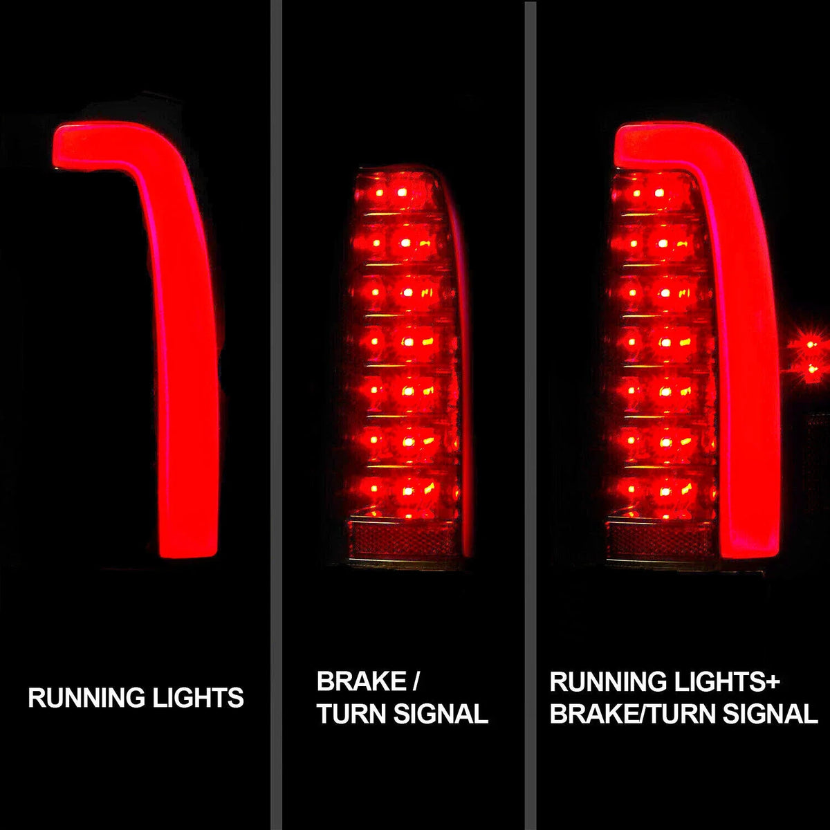 LED Smoke Replacement Tail Lights for Toyota Tacoma (1995–2000)