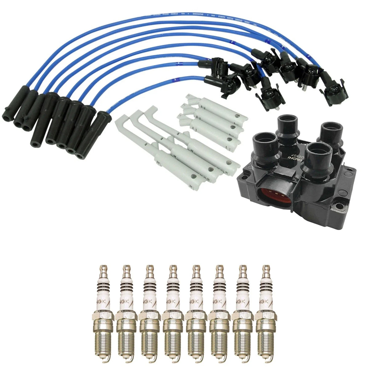 Set of 8 Hitachi Ignition Coils & NGK Iridium Spark Plugs for Ranger L4 (NA)