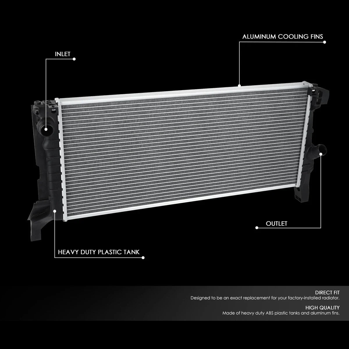Cooling Radiator for Mini Cooper Hatchback S 2.0L (2014–2018) DPI 13544
