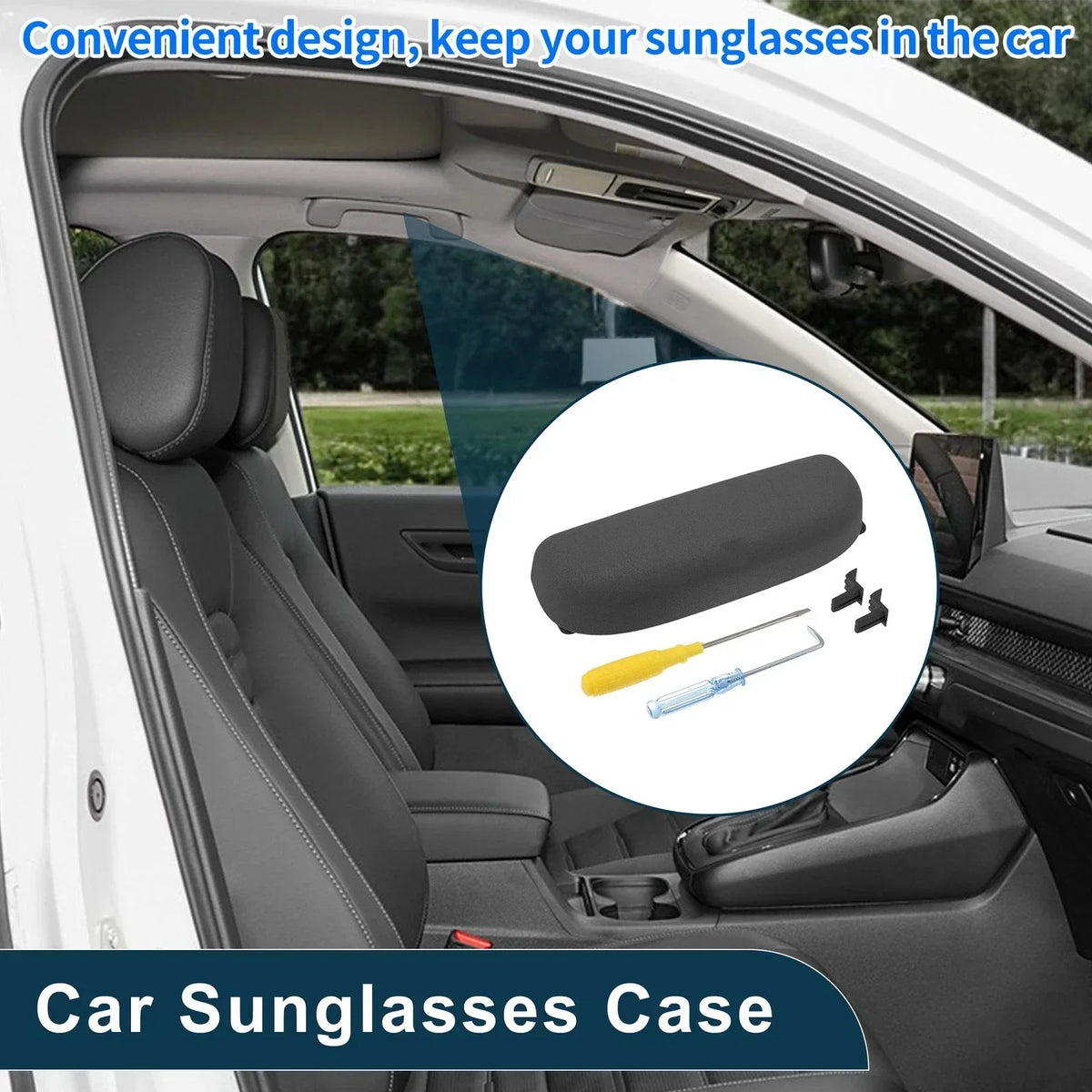 Eyeglasses Storage Case in Suede Black for BMW X3 (2021 - 2023)
