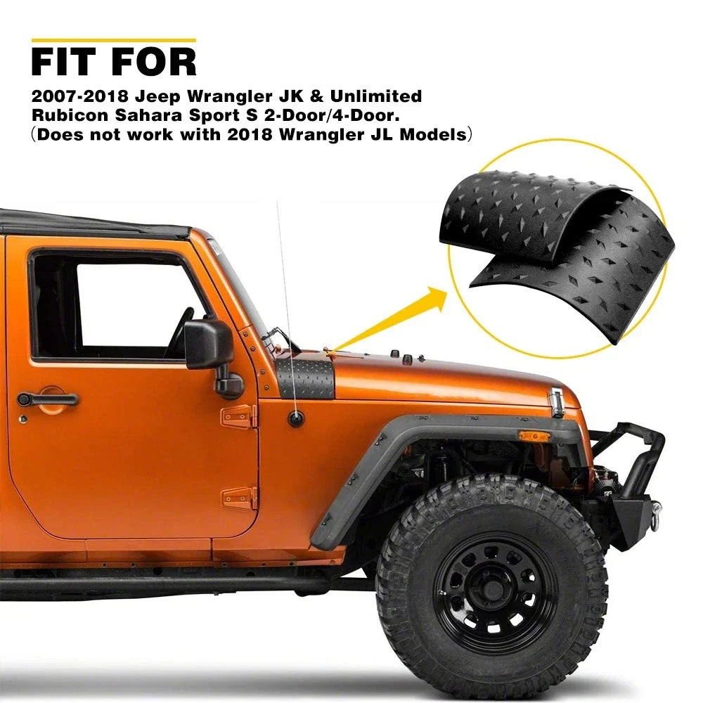 2X Cowl Body Armor Cover for Jeep Wrangler JK (2007–2018)