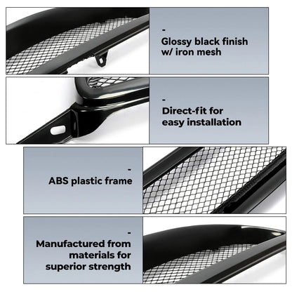 Mesh Grille Bumper in Gloss Black for Toyota Corolla (2003-2007)