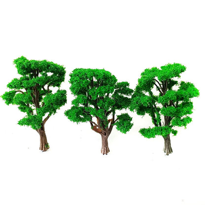 10Pcs Micro Trees for Model Train Railway Layout HO Scale