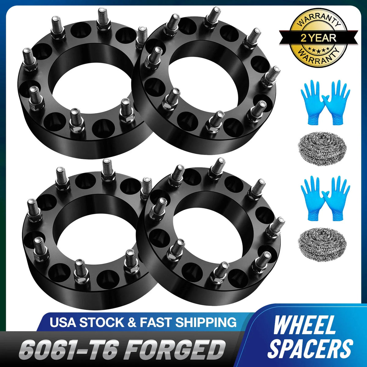 1.5" / 2" Wheel Spacers Set of 2 8x180 for GMC Silverado 2500 HD