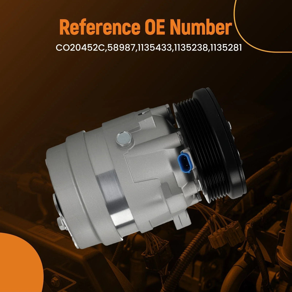 A/C Compressor for Pontiac Grand Prix, Oldsmobile Intrigue V6 3.8L (1997–2003)
