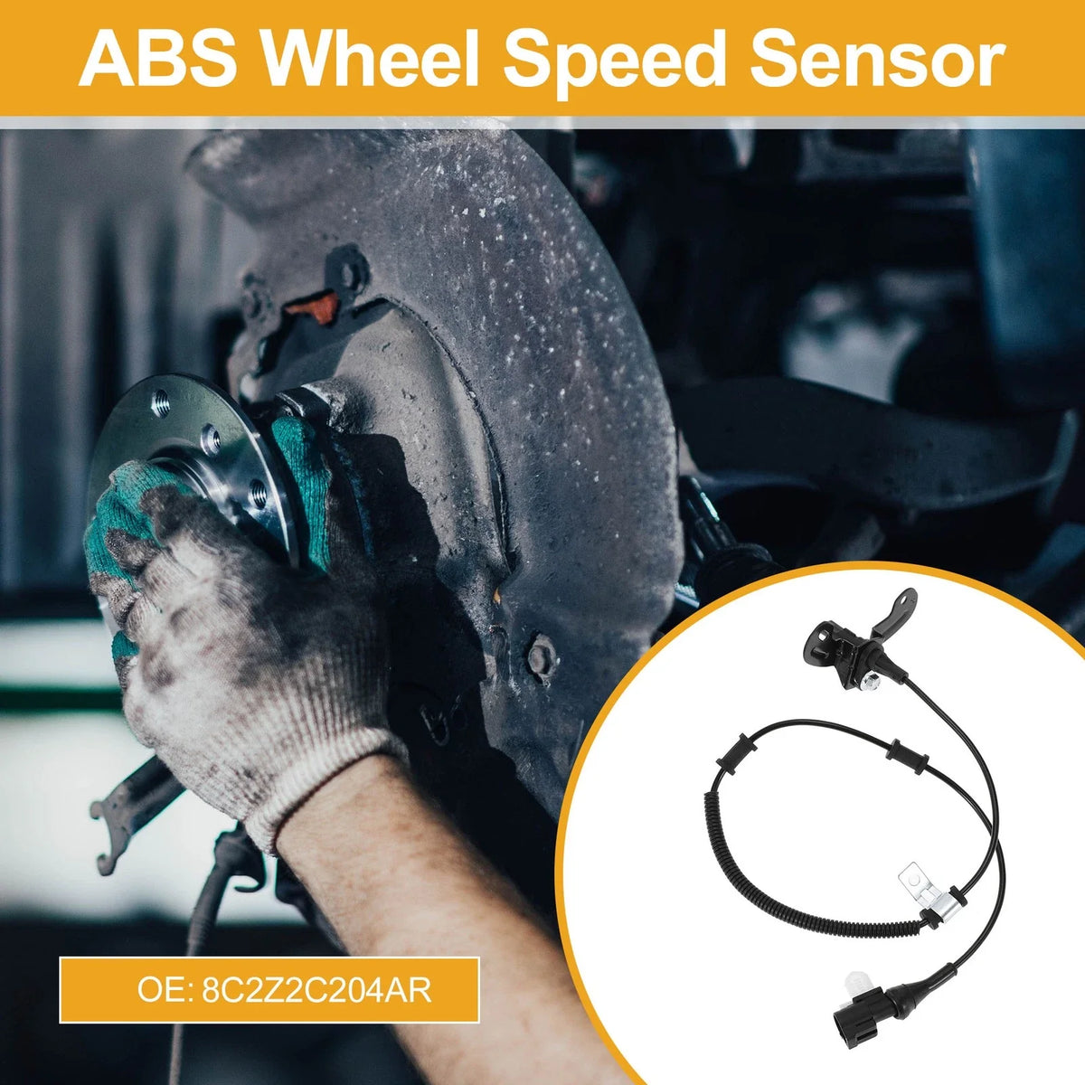 ABS Wheel Speed Sensor No. 8C2Z2C204AR for Ford E-150 (2004–2014) Front Right