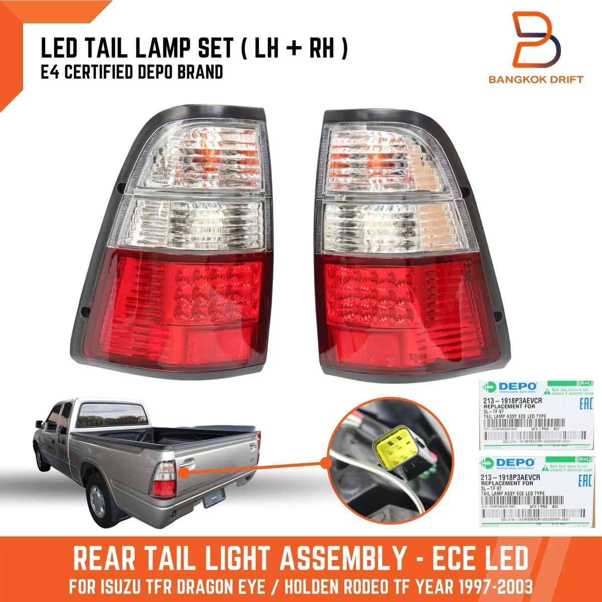 LED Tail Light for Holden Rodeo Ute (1998-2003) by DEPO